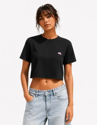 CROPPED OVERSIZED BASIC LIGHT SIGNATURE JR - PRETO