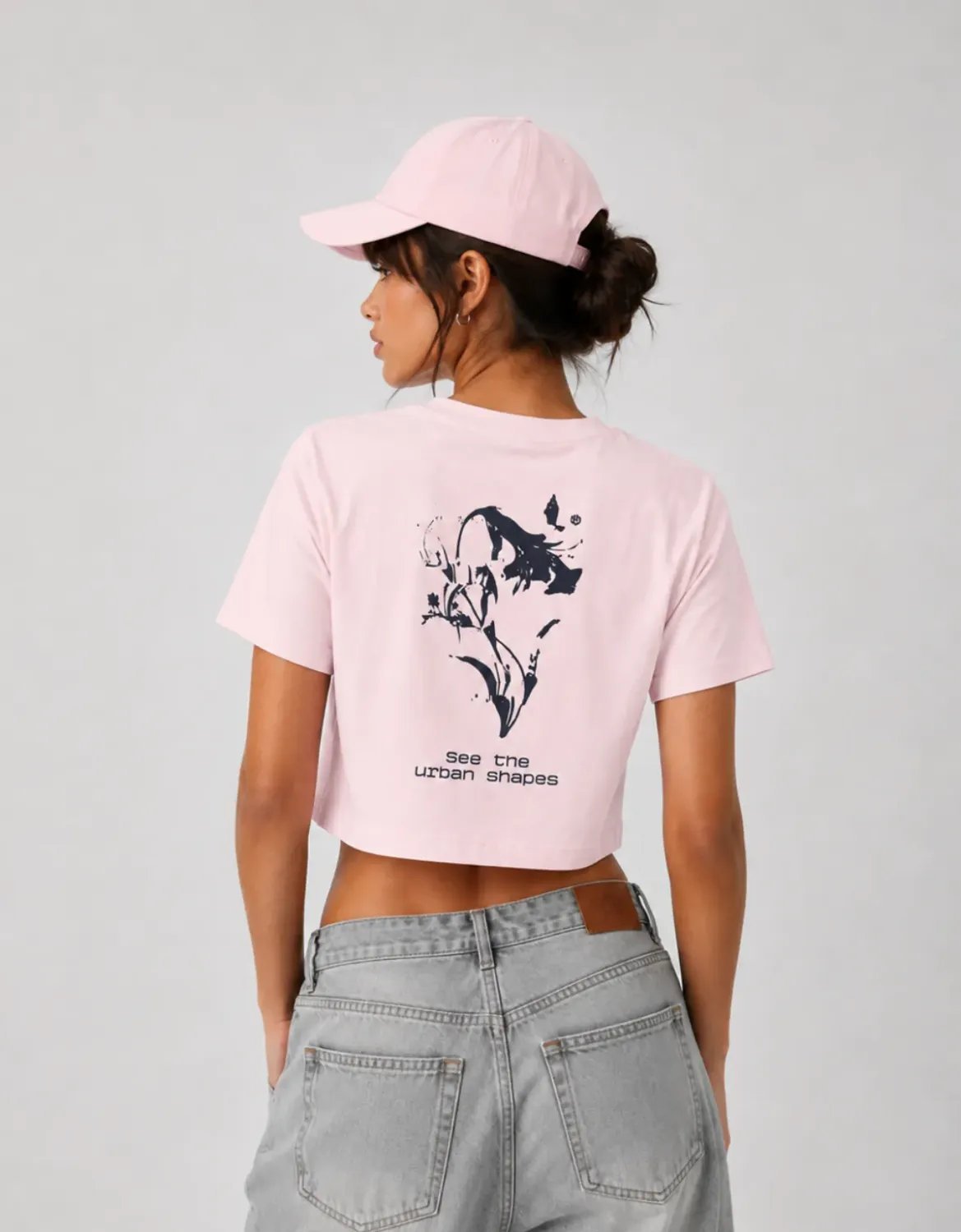 CROPPED OVERSIZED BASIC LIGHT GLITCH JR - CARMIM