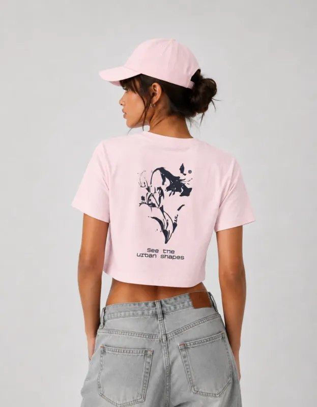 CROPPED OVERSIZED BASIC LIGHT GLITCH JR - CARMIM