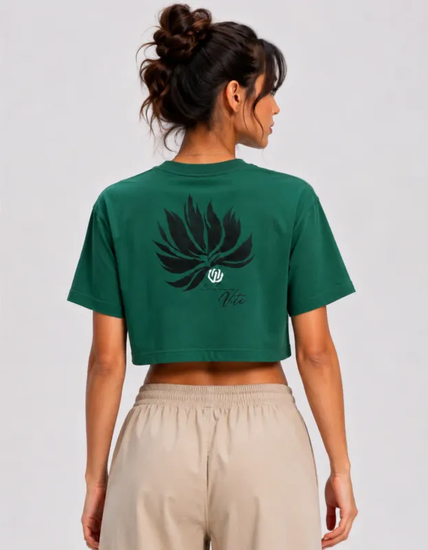 CROPPED OVERSIZED BASIC LIGHT JOHN ROGER LEAF - FLORESTA