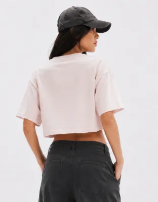 CROPPED OVERSIZED BASIC LIGHT JOHN ROGER LOGO - CARMIM