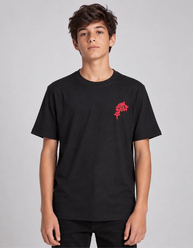 CAMISETA JUVENIL BASIC LIGHT UP - PRETO