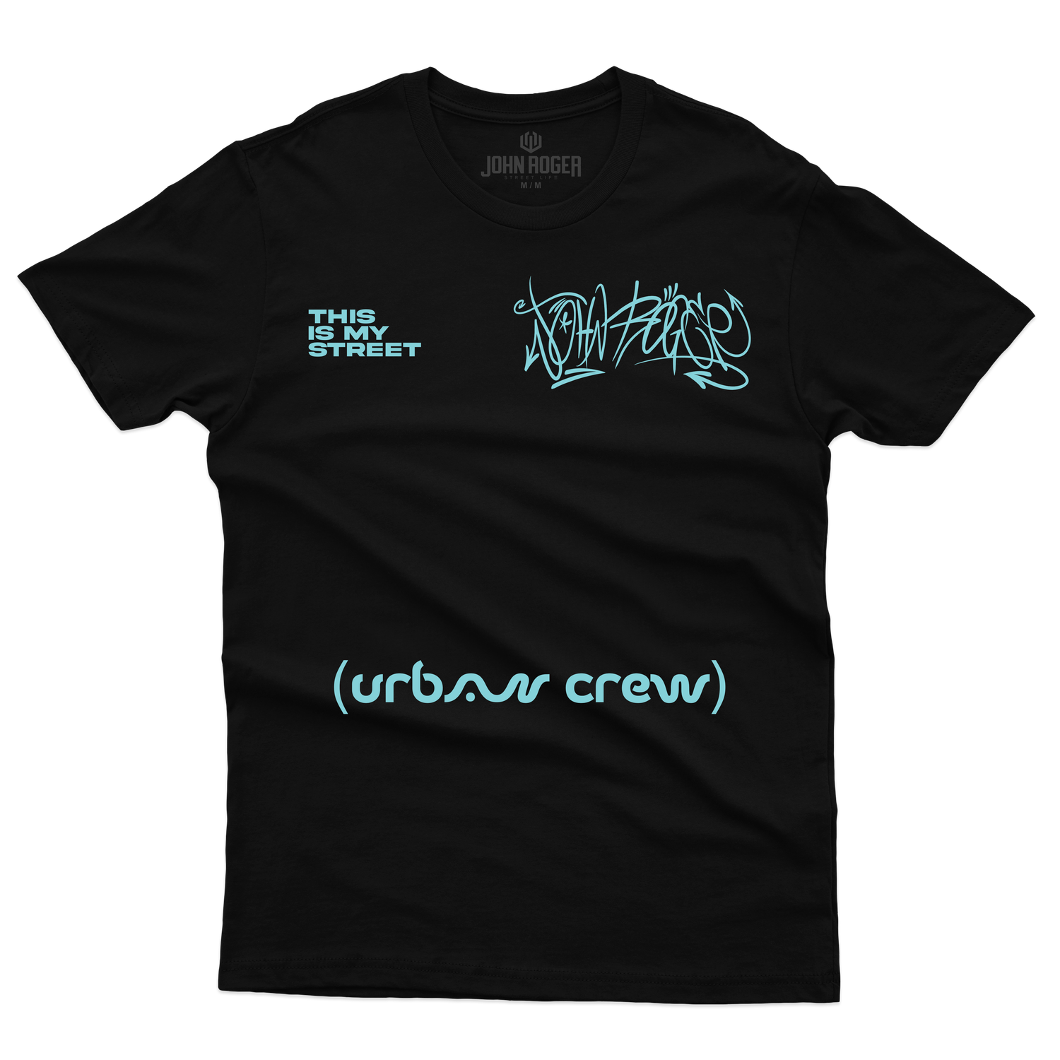 CAMISETA JUVENIL BASIC LIGHT CREW - PRETO