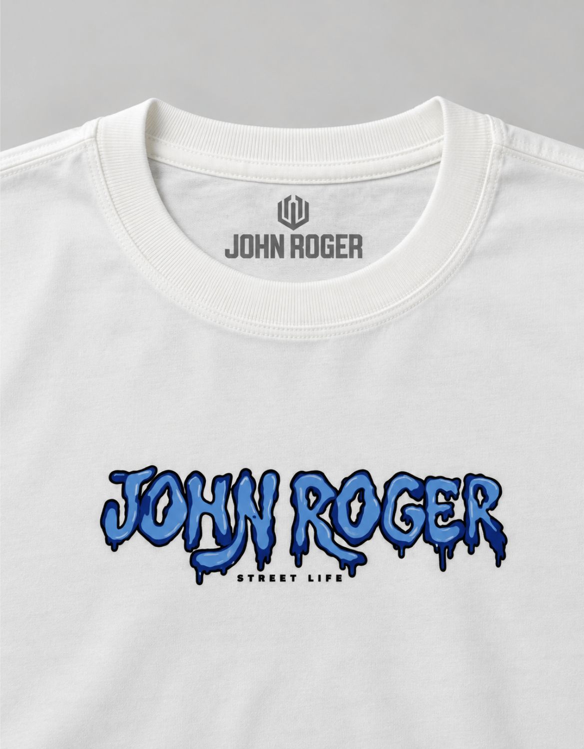 CAMISETA JUVENIL BASIC LIGHT DRIPPY - OFF WHITE