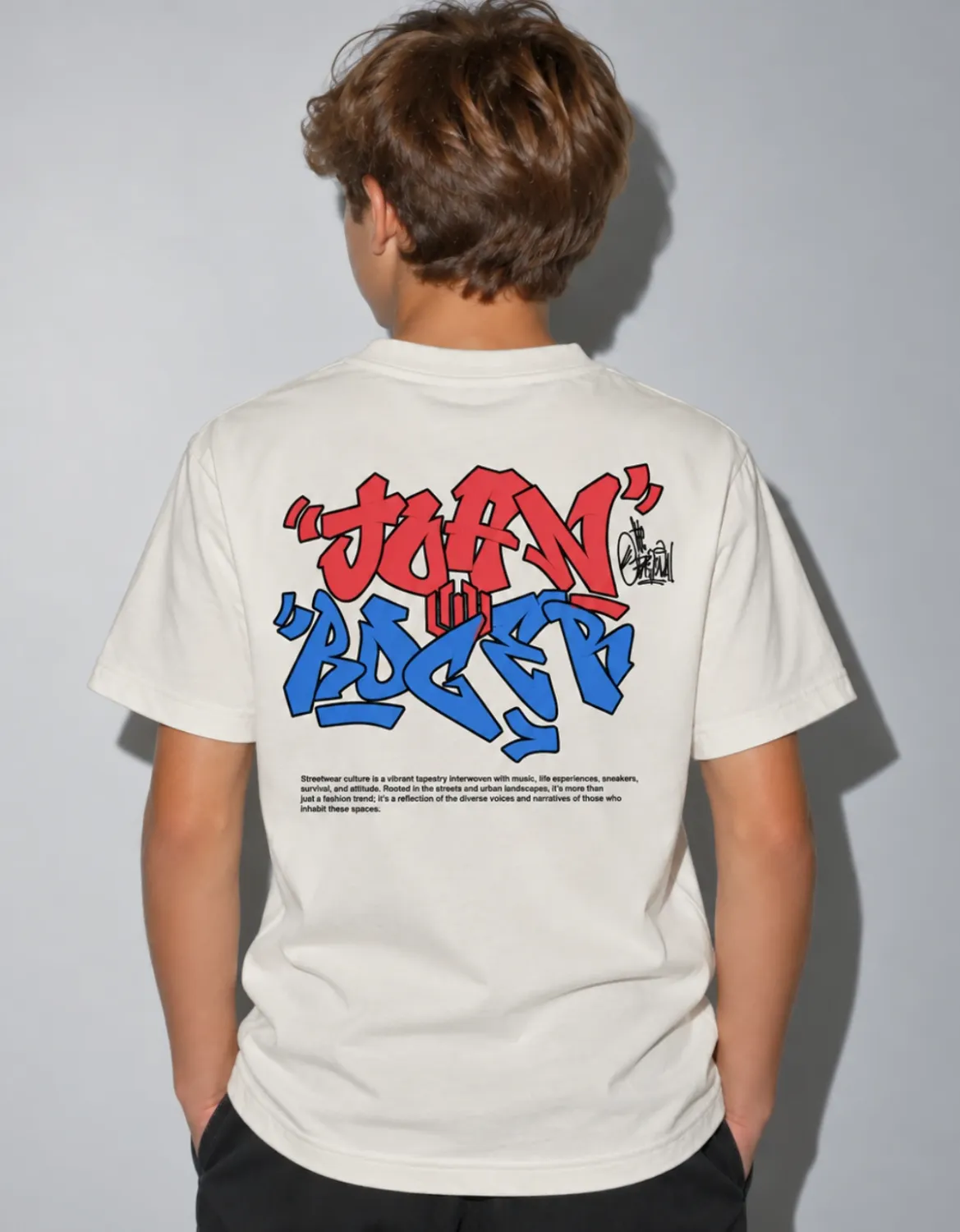 CAMISETA JUVENIL BASIC LIGHT GRAFITTI JR - OFF WHITE
