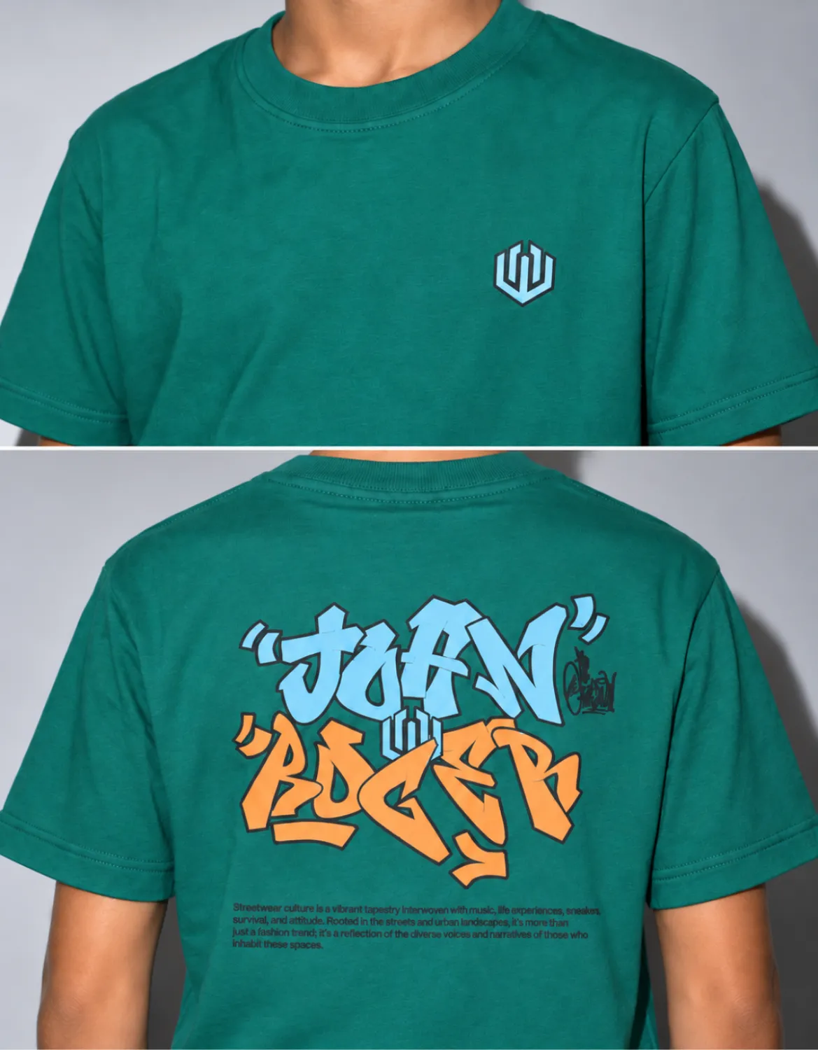 CAMISETA JUVENIL BASIC LIGHT GRAFITTI JR - FLORESTA