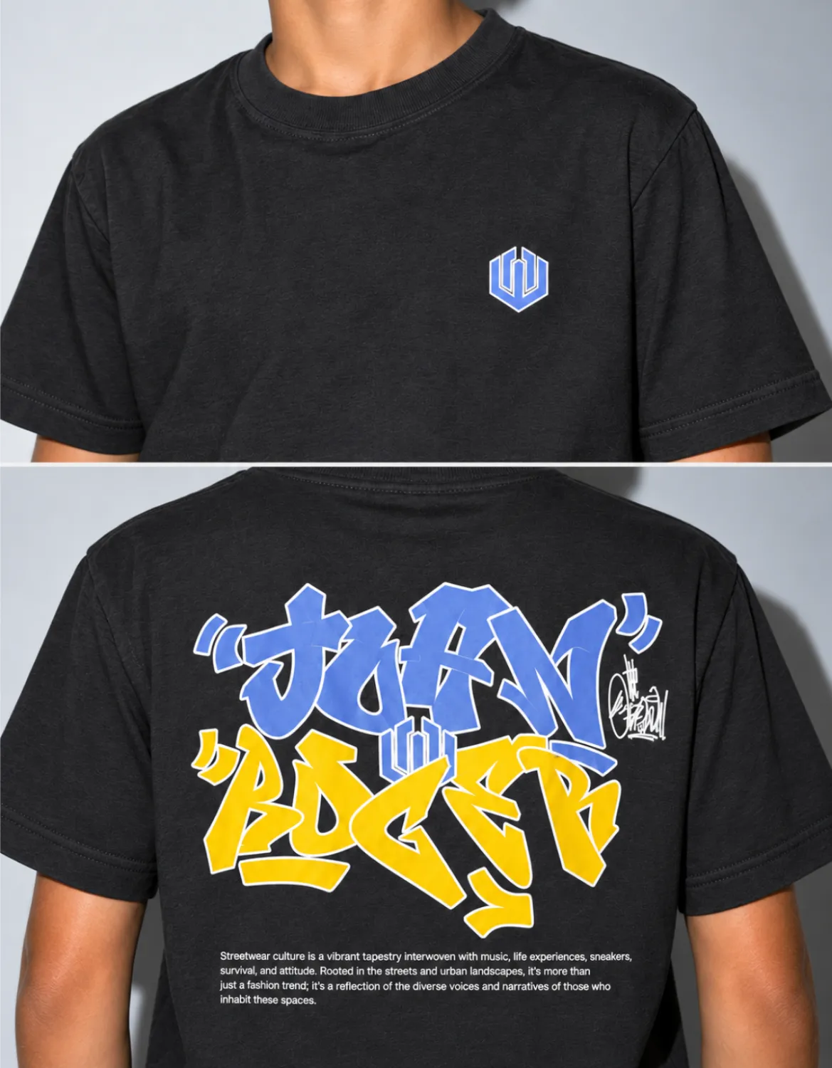 CAMISETA JUVENIL BASIC LIGHT GRAFITTI JR - PRETO