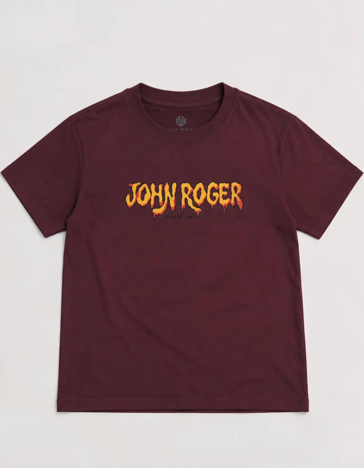 CAMISETA JUVENIL BASIC LIGHT DRIPPY - VINHO