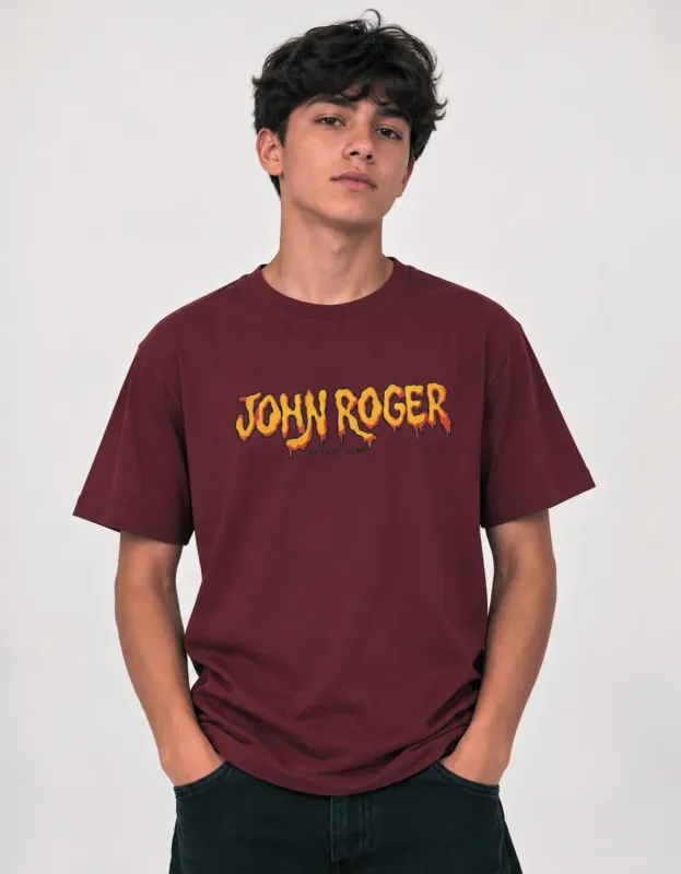 CAMISETA JUVENIL BASIC LIGHT DRIPPY - VINHO
