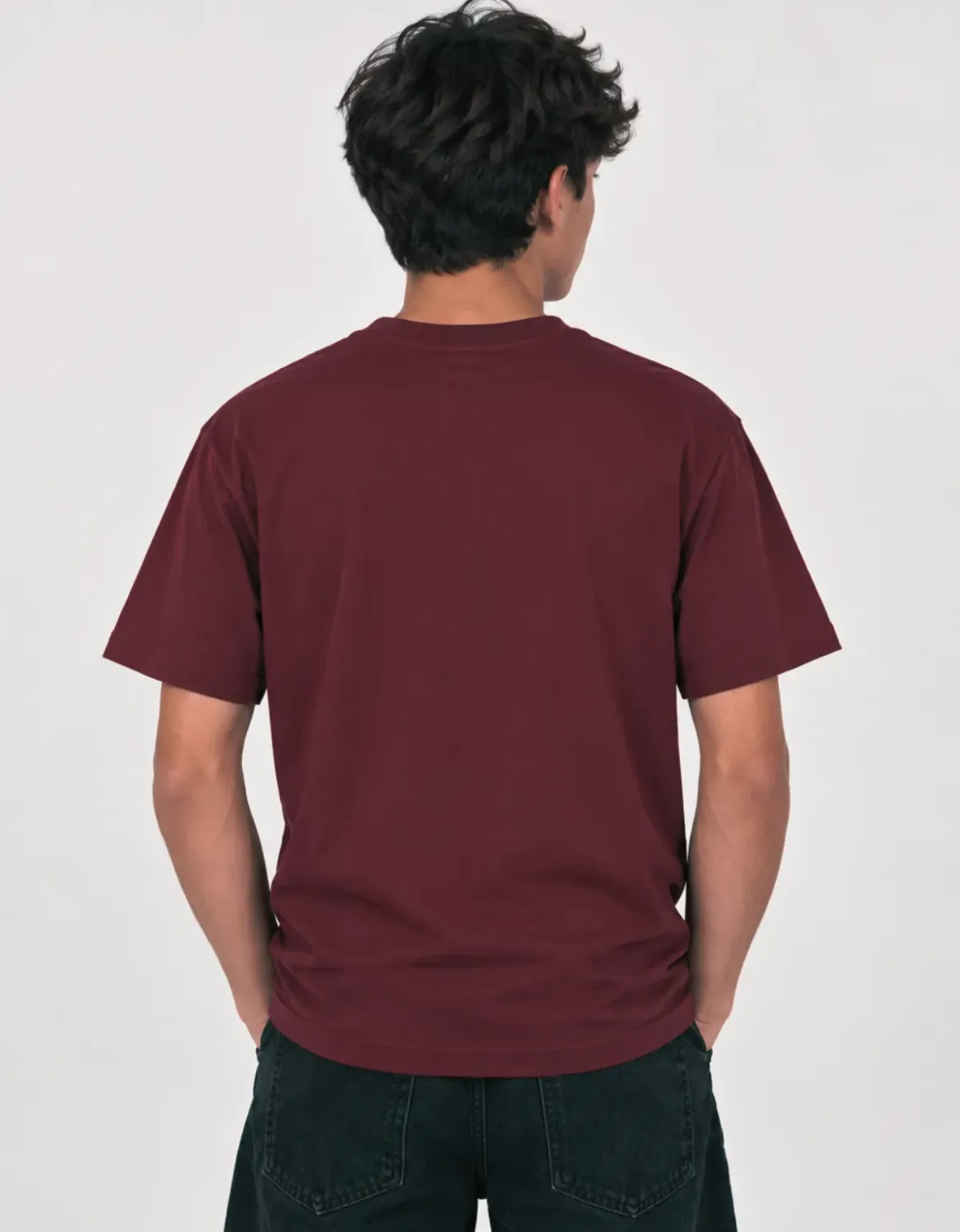 CAMISETA JUVENIL BASIC LIGHT DRIPPY - VINHO