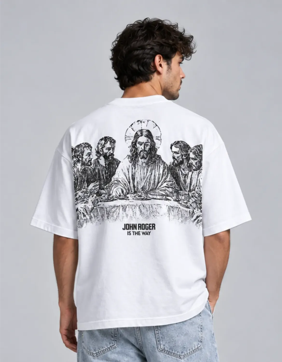 CAMISETA MALHÃO OVERSIZED JR SUPPER- BRANCO
