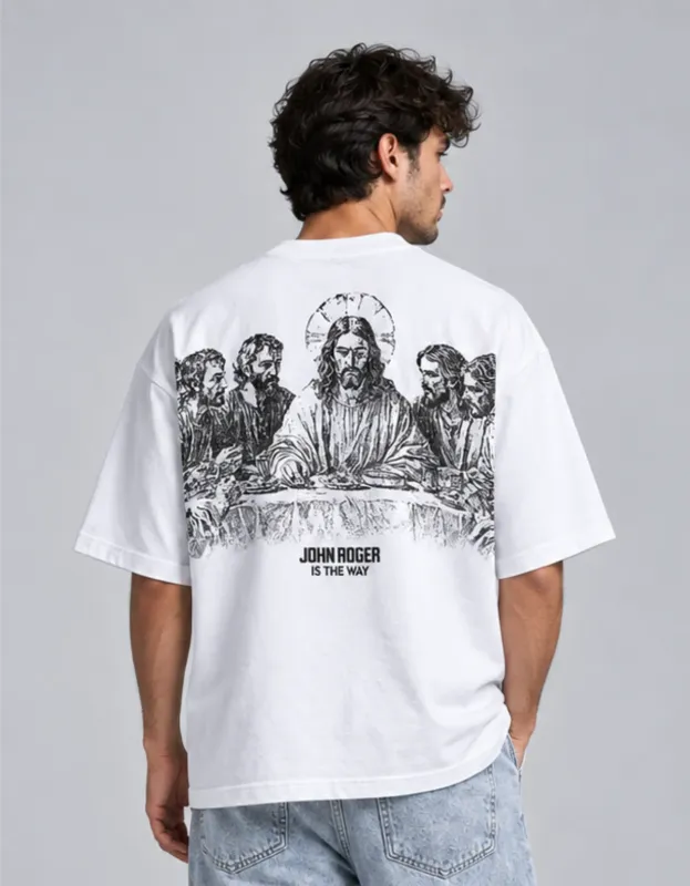CAMISETA MALHÃO OVERSIZED JR SUPPER- BRANCO