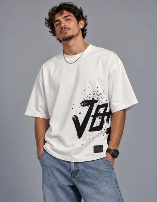 CAMISETA MALHÃO OVERSIZED JR TAG - OFF WHITE