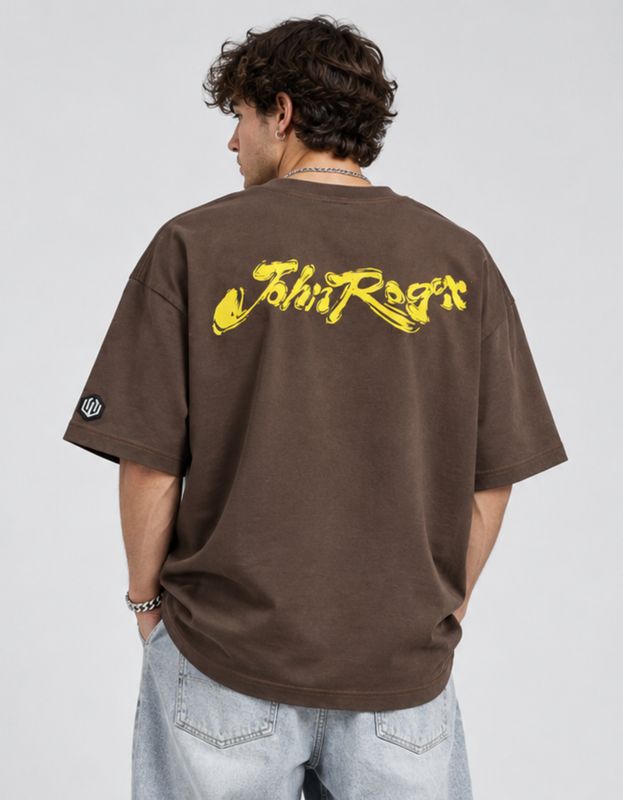 CAMISETA MALHÃO OVERSIZED JR BRUSHED - MARROM