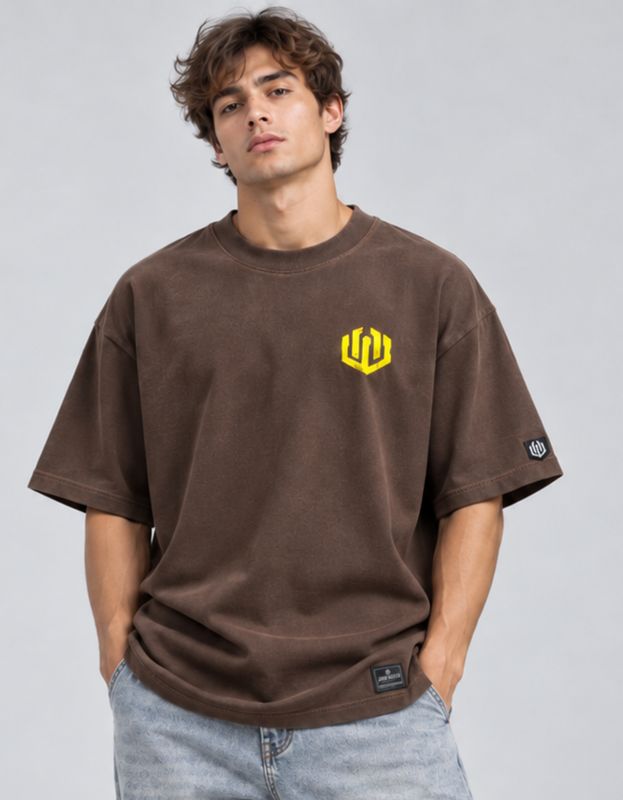CAMISETA MALHÃO OVERSIZED JR BRUSHED - MARROM