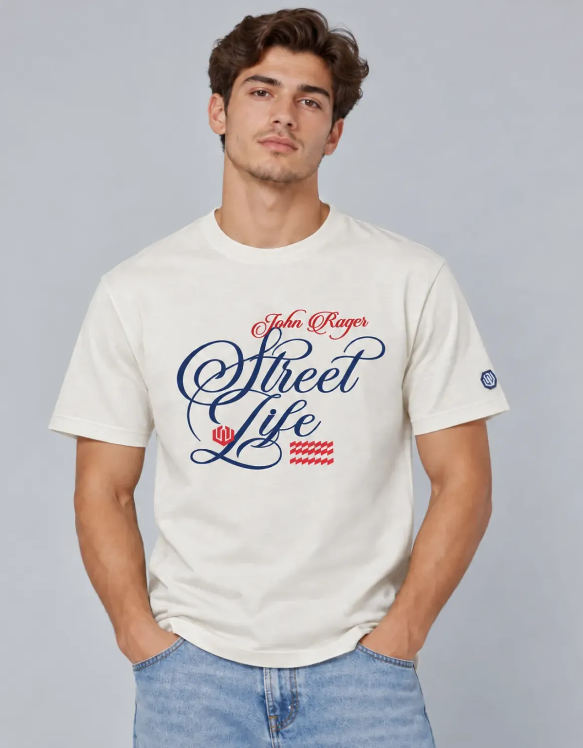 CAMISETA MALHÃO JR WRITING  - OFF WHITE