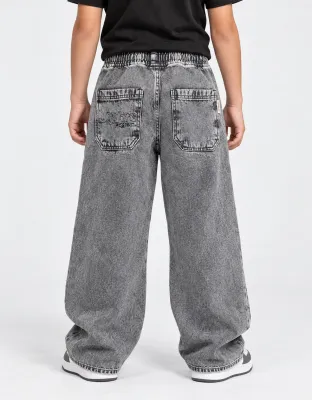 CALCA  BAGGY JUVENIL JOHN ROGER - BLACK MARMORIZADO