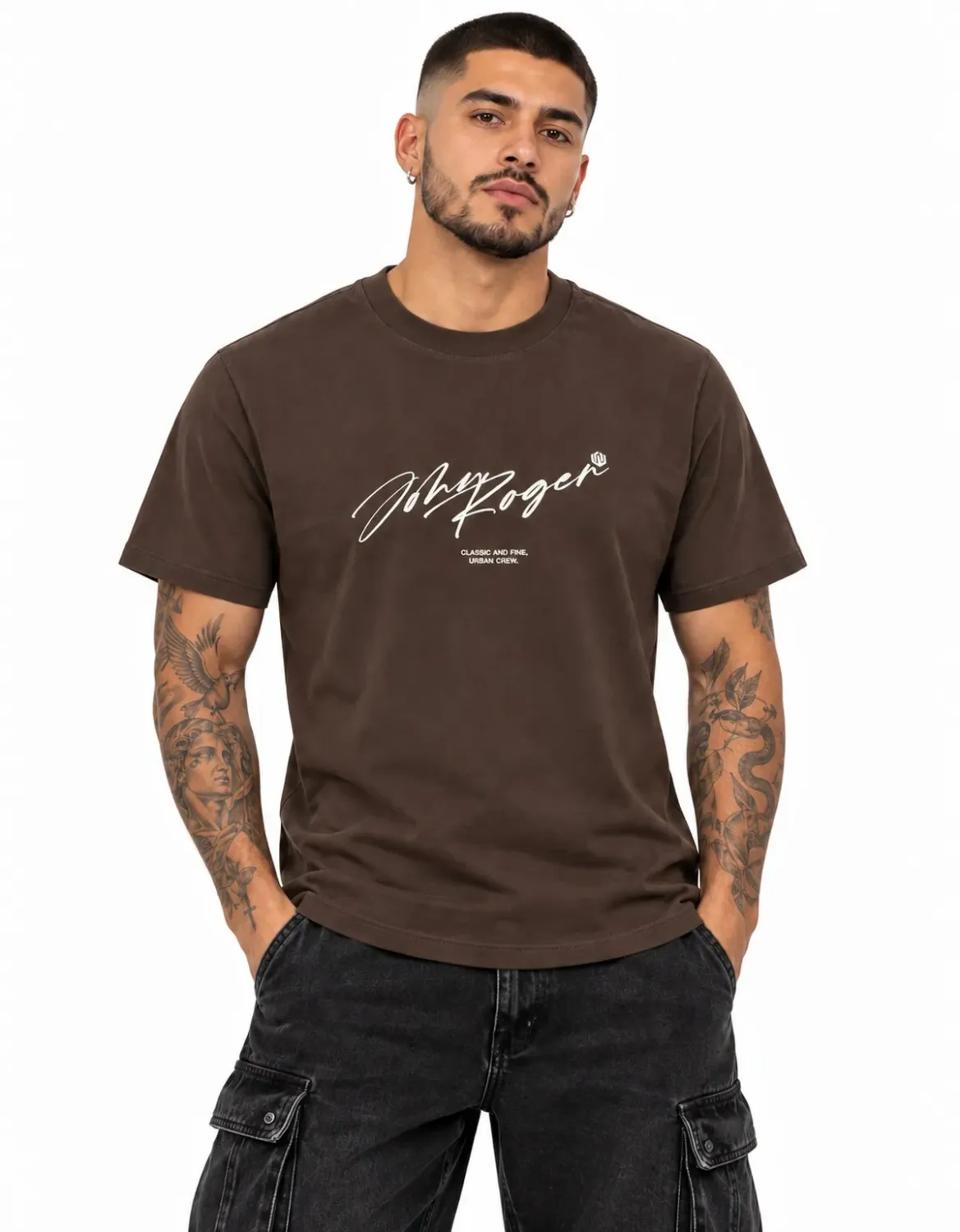 CAMISETA BASIC LIGHT JR UP - MARROM