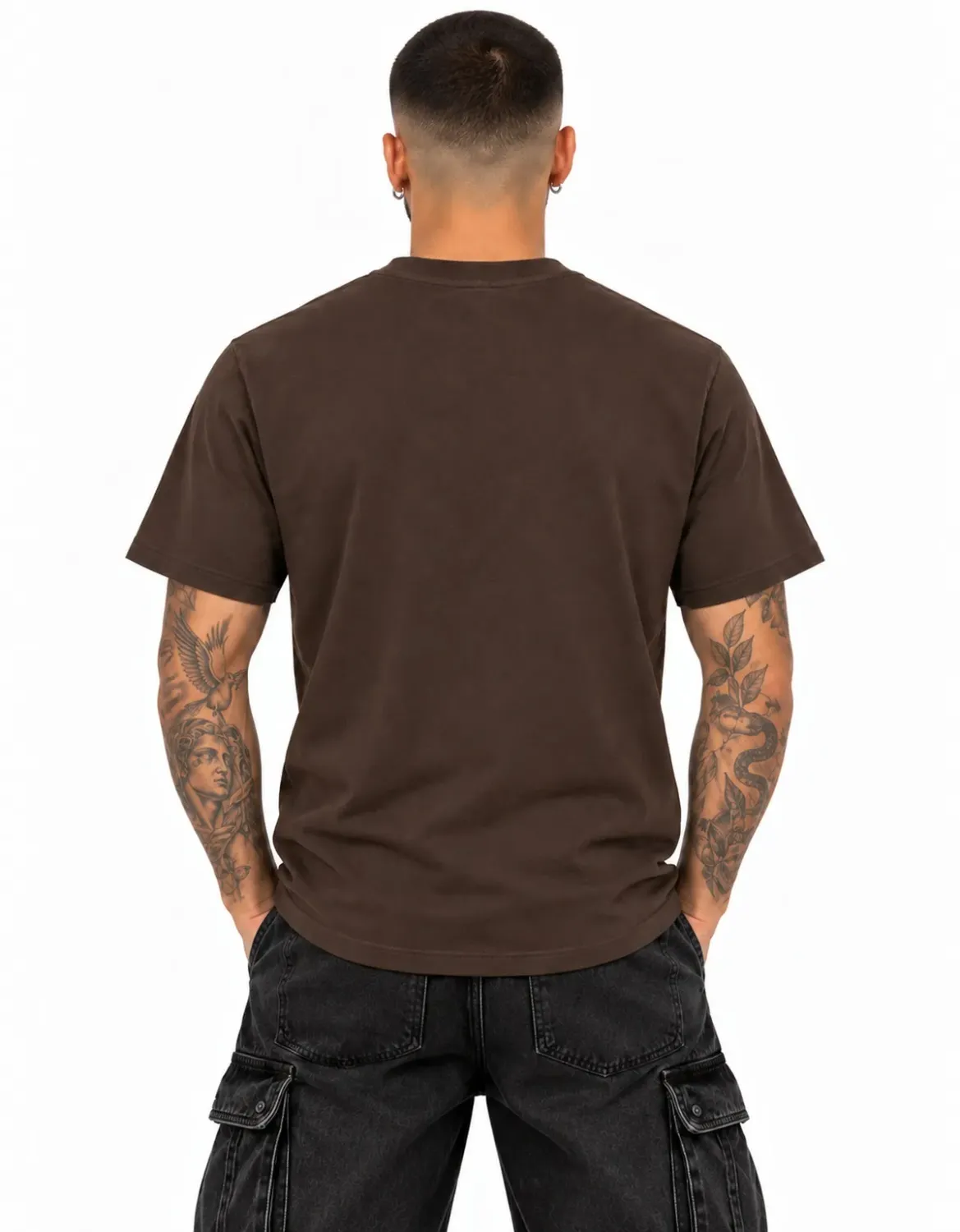 CAMISETA BASIC LIGHT JR UP - MARROM