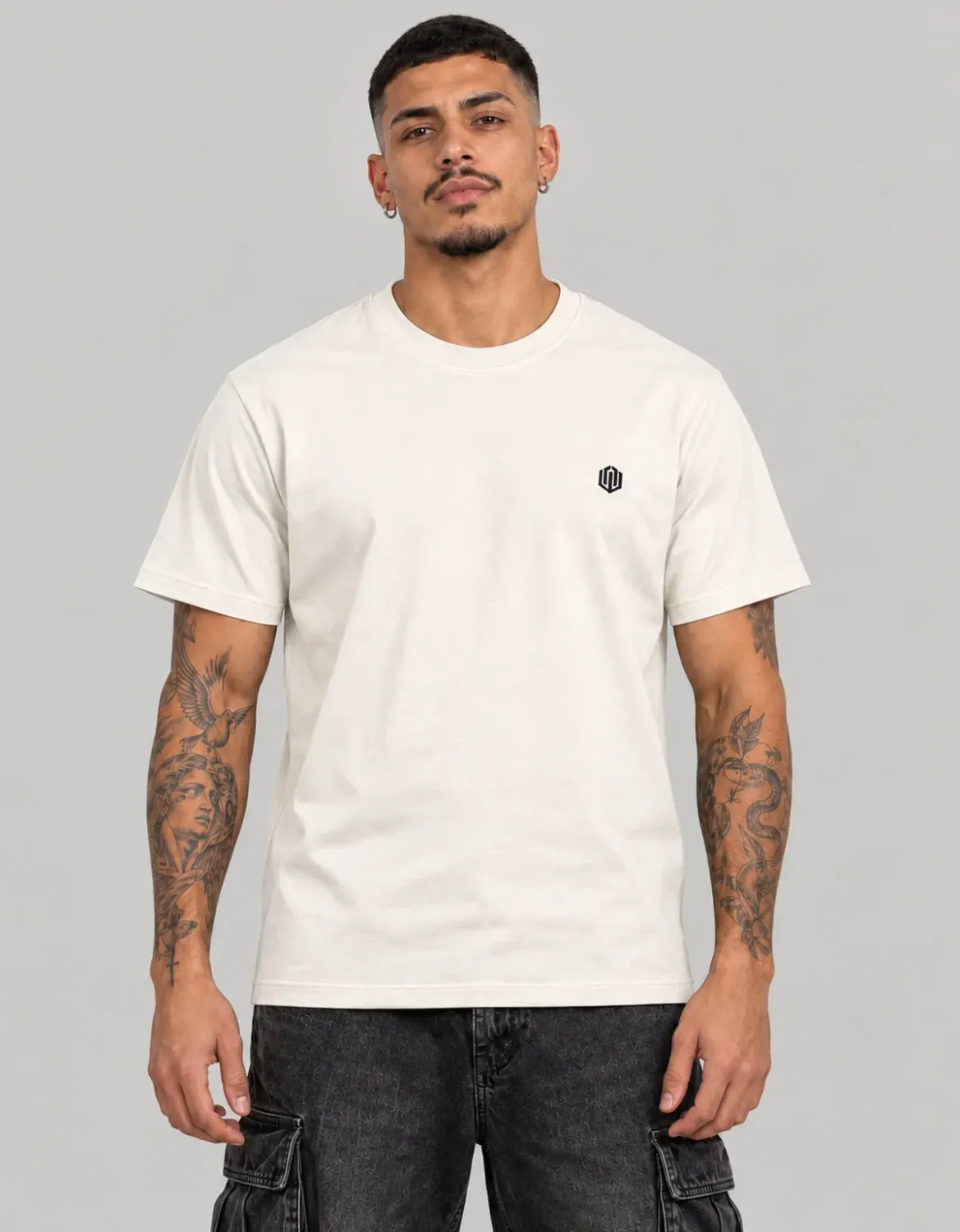 CAMISETA BASIC LIGHT JR LOGO OFICIAL- OFF WHITE