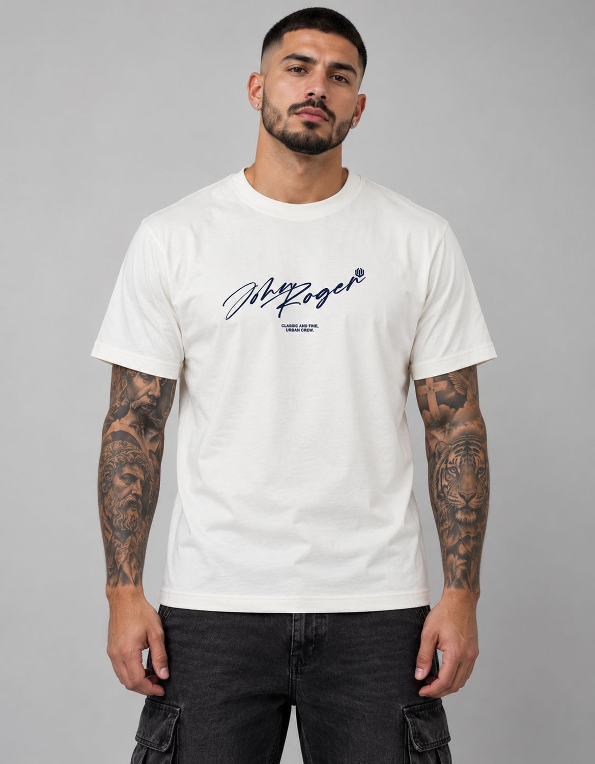 CAMISETA BASIC LIGHT UP JR - OFF WHITE