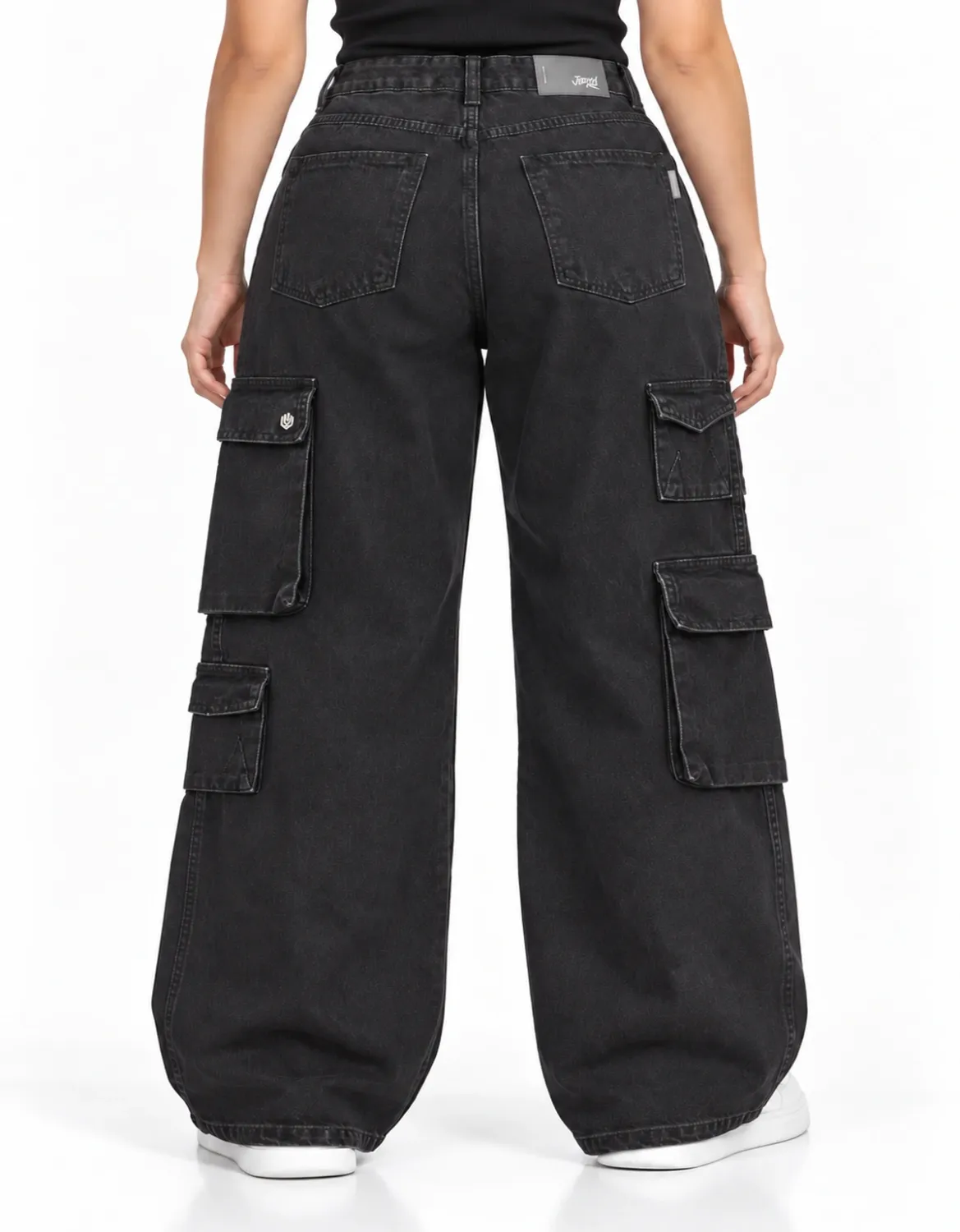 CALÇA FEMININA WIDE LEG CARGO JOHN ROGER - OFF WHITE