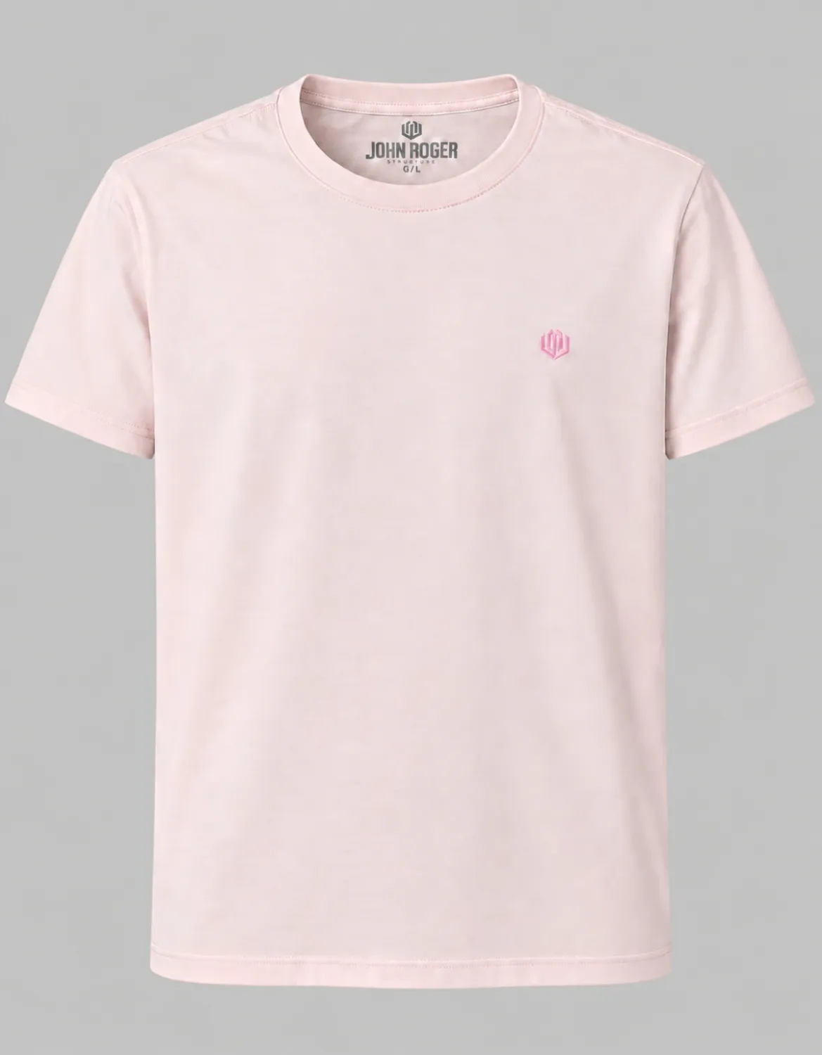 CAMISETA BASIC LIGHT LOGO OFICIAL JR - CARMIM