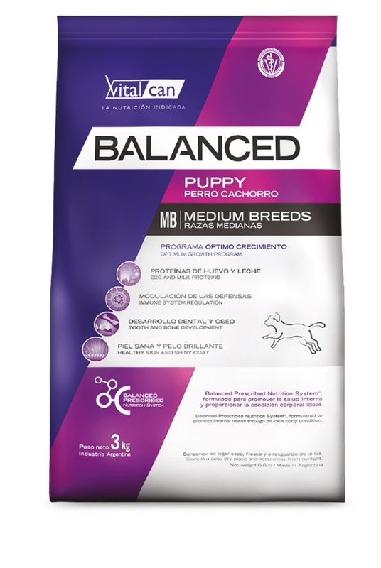 BALANCED DOG PUPPY MEDIUM BREED 20KG
