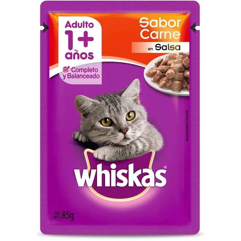 SOBRE WHISKAS CARNE  85 GS