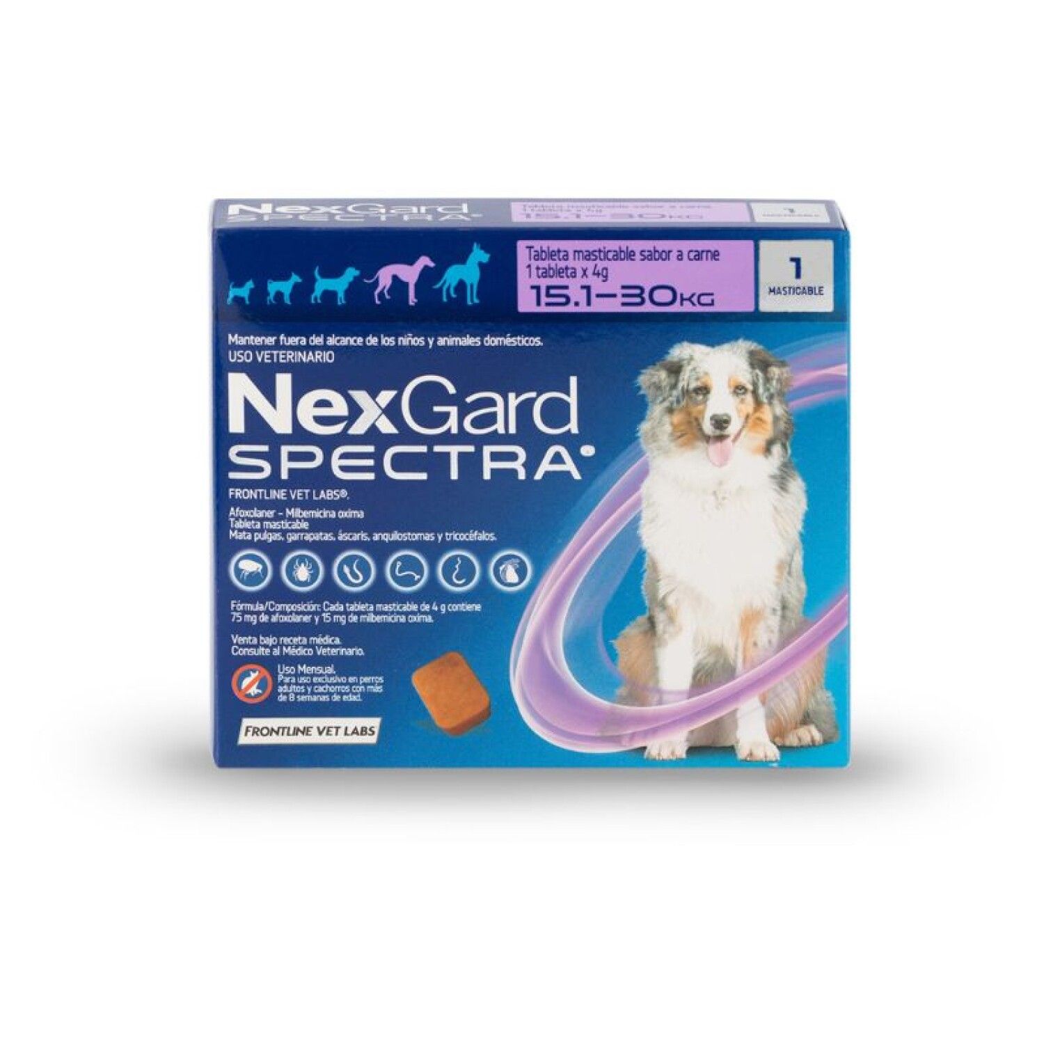 NEXGARD SPECTRA 15 A 30 KG 3 COMPRIMIDOS