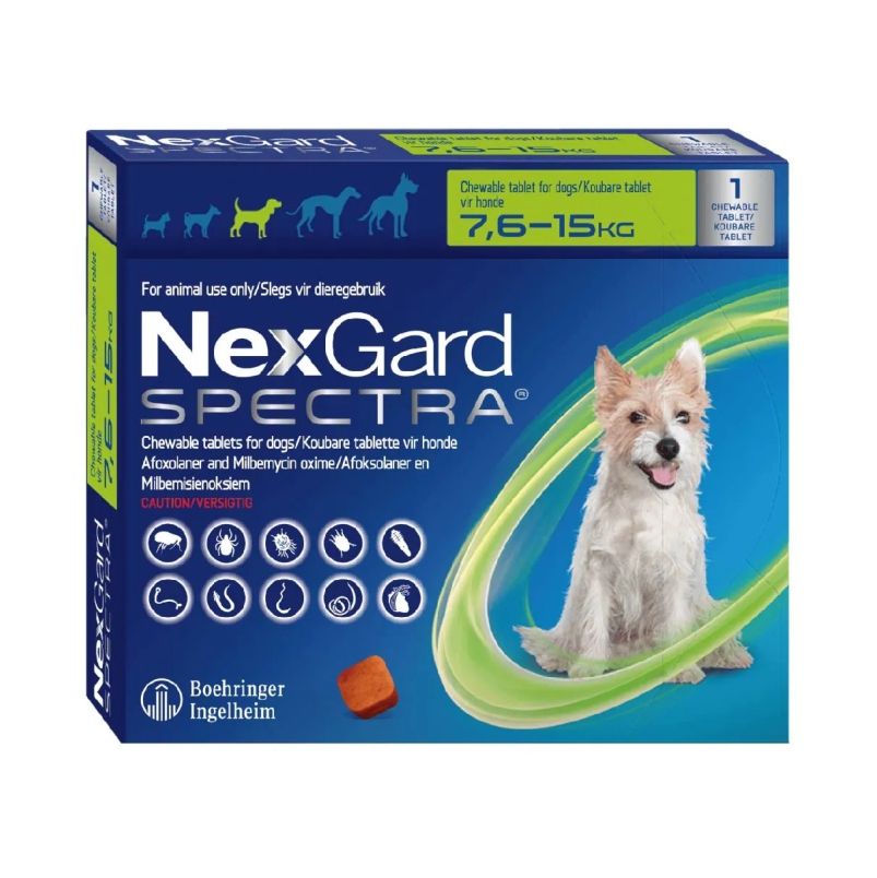 NEXGARD SPECTRA 7.6 A 15 KG 3 COMPRIMIDOS