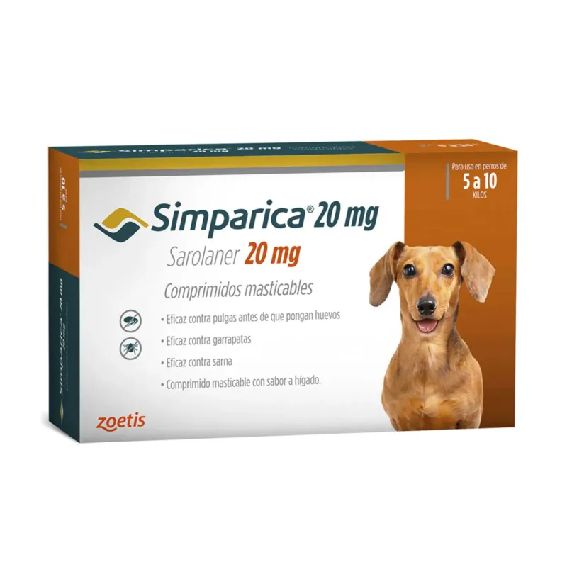 SIMPARICA 5 A 10 KG X UNIDAD