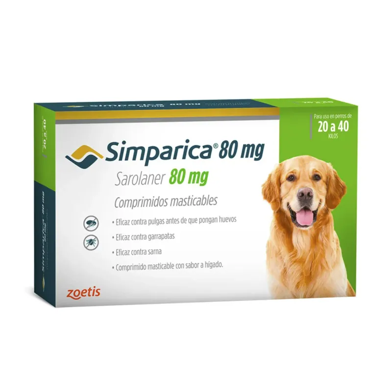 SIMPARICA 20 A 40 UNIDAD