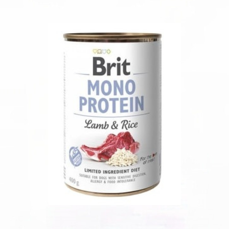 LATA BRIT MONO PROTEIN LAMB Y RICE 400gr