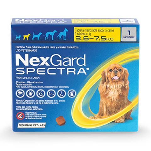 NEXGARD SPECTRA 3 A 7.5 KG 3 COMPRIMIDOS