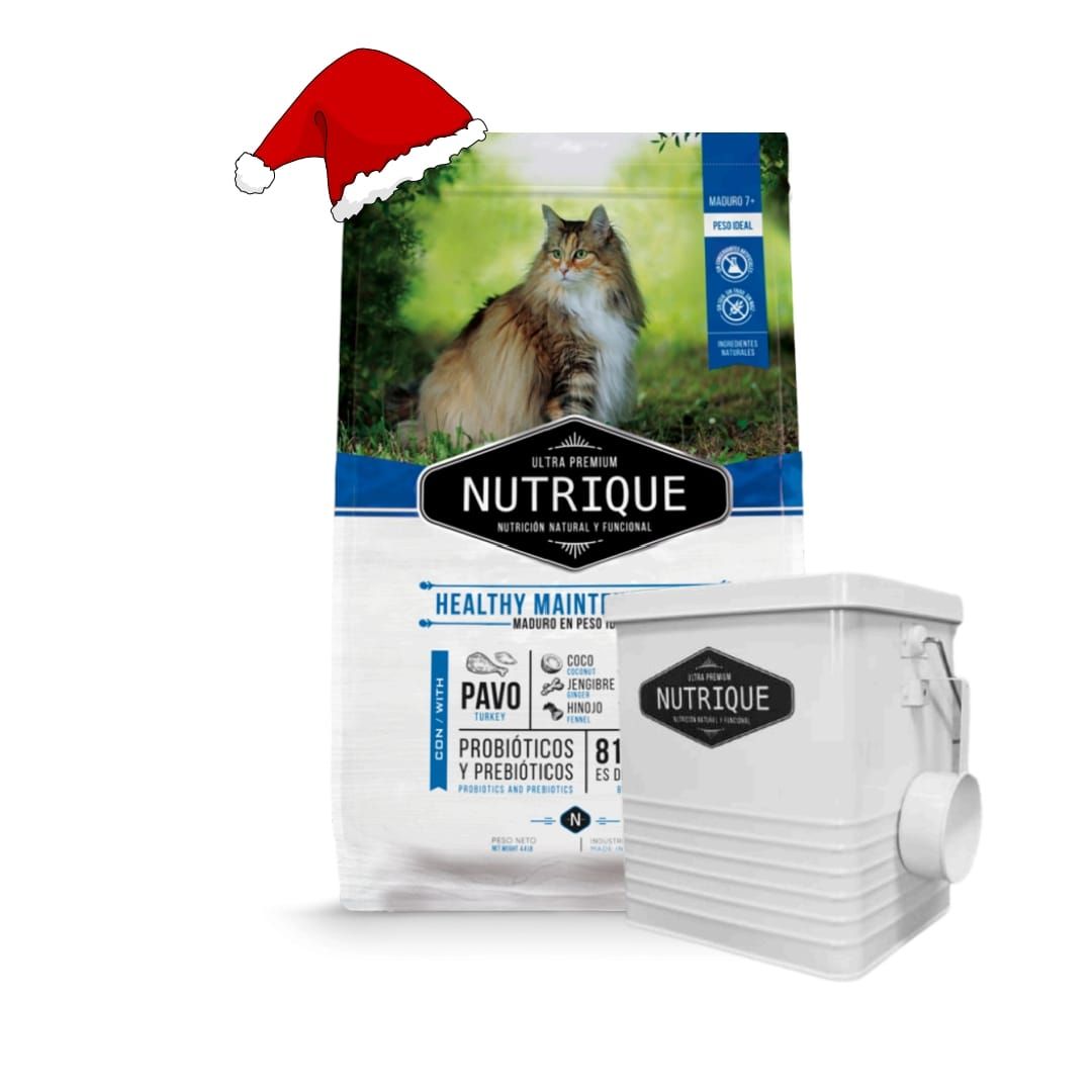 NUTRIQUE CAT SENIOR 2 KG + CONTENEDOR