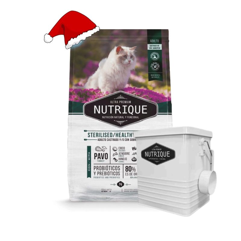 NUTRIQUE CAT CASTRADO 2 KG + CONTENEDOR