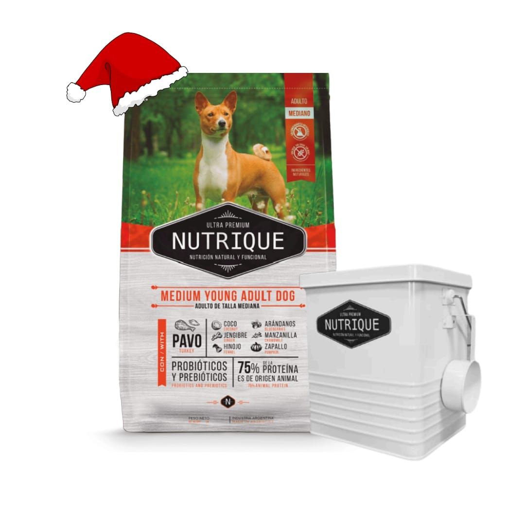 NUTRIQUE ADULTO MEDIUM 3 KG + CONTENEDOR