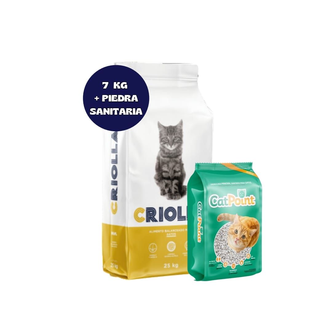 CRIOLLA GATO ADULTO 7 KG + CAT POINT DE REGALO!