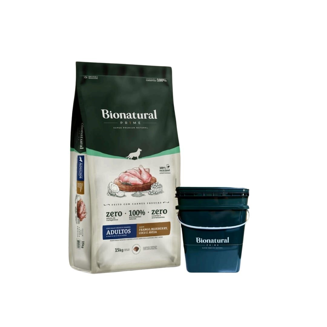 BIONATURAL ADULTO RAZA MEDIANA Y GRANDE 15 KG