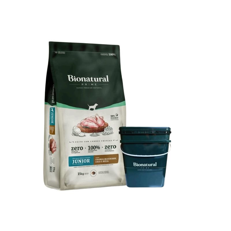 BIONATURAL  JUNIOR RAZA MEDIANA Y GRANDE 15 KG