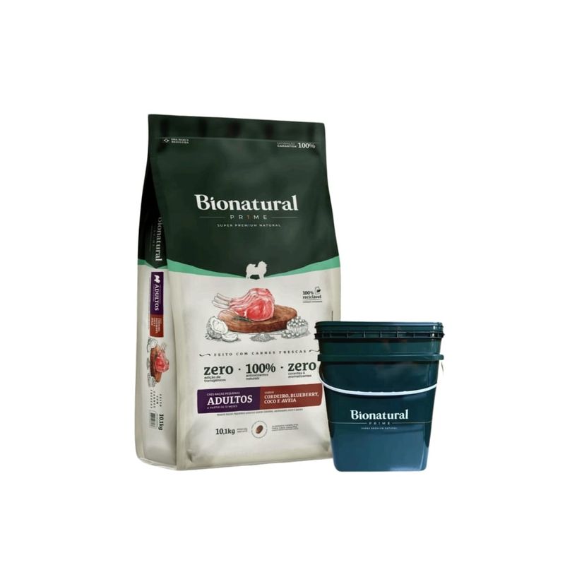 BIONATURAL ADULTO RAZAS PEQUEÑAS 10 KG SABOR CORDERO