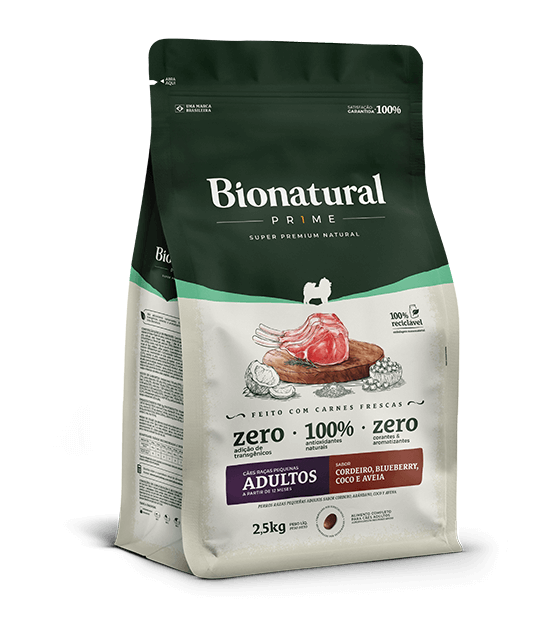 BIONATURAL ADULTO RAZAS PEQUEÑAS 2,5KG SABOR CORDERO