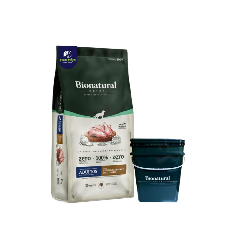 BIONATURAL ADULTO RAZA MEDIANA Y GRANDE 15 KG