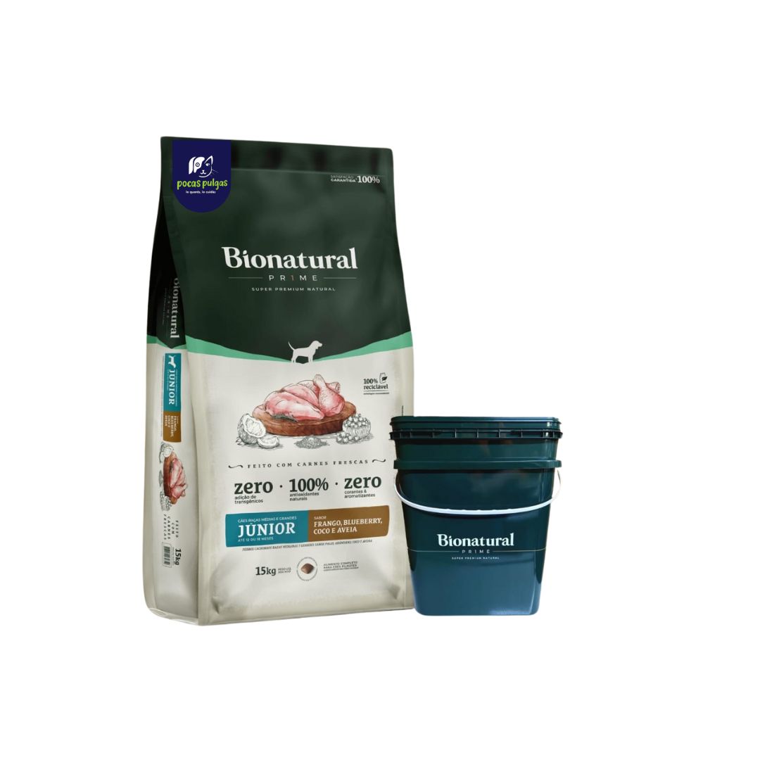 BIONATURAL  JUNIOR RAZA MEDIANA Y GRANDE 15 KG