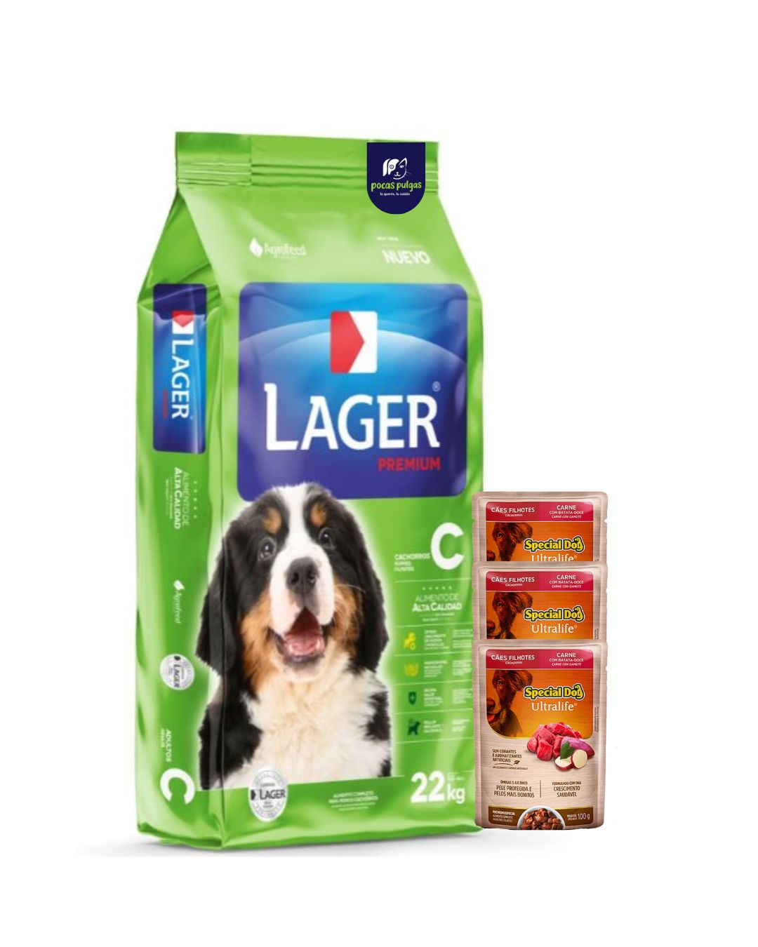 LAGER CACHORRO 22KG + 3 SALSAS DE REGALO!!