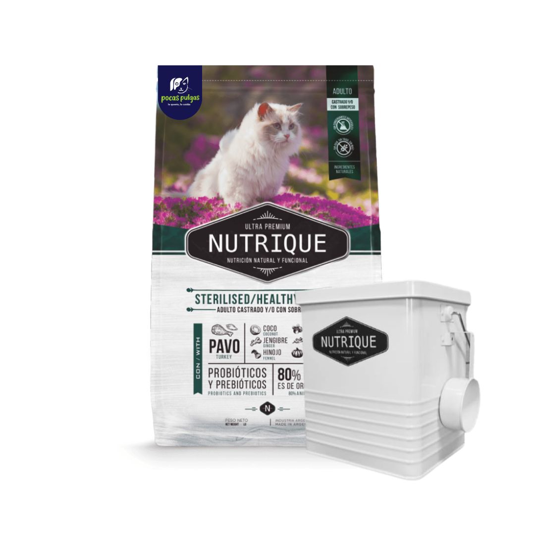 NUTRIQUE CAT CASTRADO 2 KG + CONTENEDOR