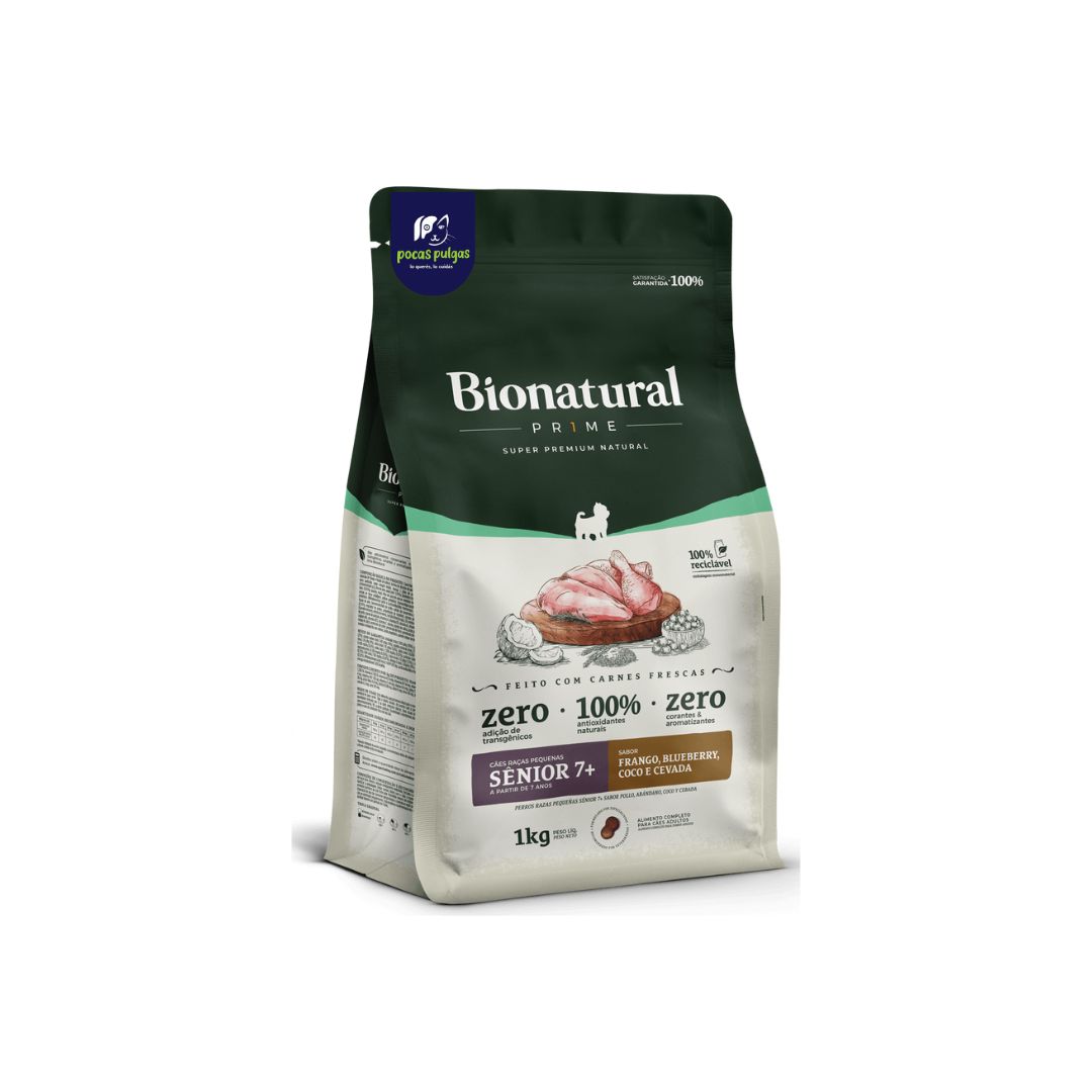 BIONATURAL PERRO SENIOR RAZA PEQUEÑA 1 KG SABOR POLLO