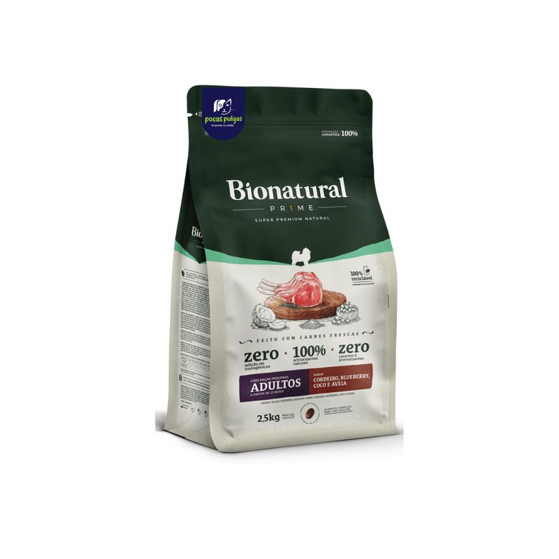 BIONATURAL ADULTO RAZAS PEQUEÑAS 2,5KG SABOR CORDERO