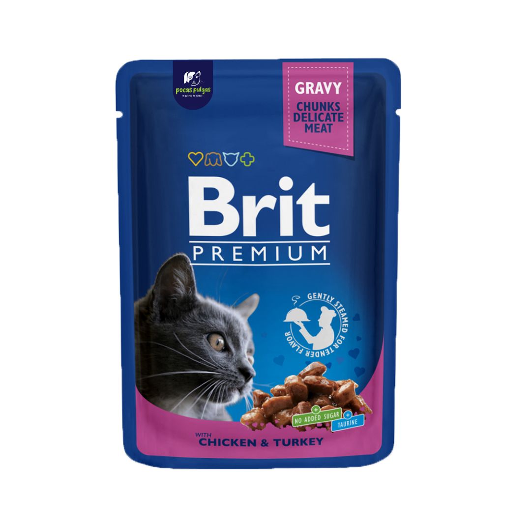 SOBRE BRIT PREMIUM CAT CHICKEN Y TURKEY 100 gs